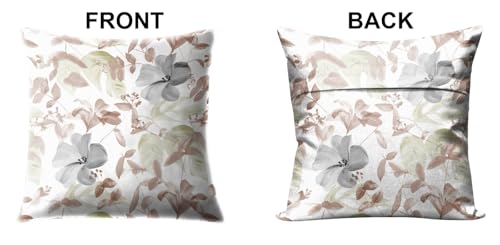 Image of Casableu Cobano Decorative Throw Cushion Cover, 16 x 16 Inch, Floral Pattern, Floral Pillow Covers, 40.64 x 40.64 cm, Set of 2
