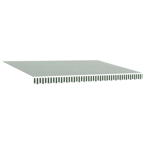 Housse pour auvent extérieur avec volant polyester vert blanc