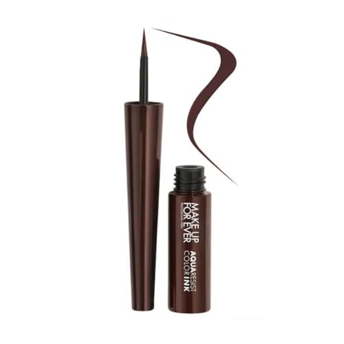 Make Up Forever AquaResist Color Ink 24 Hour Waterproof High Intensity Liquid Eyeliner - 02 Matte Wood (matte dark brown) - 0.06 fl oz / 2 mL
