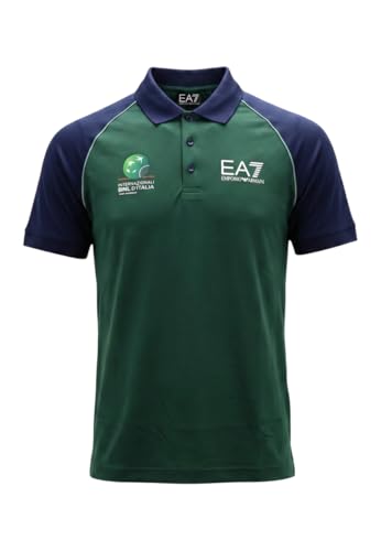 Polo de tennis homme EA7 7M002805, haut technique VENTUS7 Internazionali BNL d'Italia 2026 sur terre