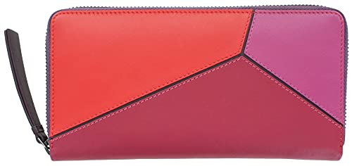 Visconti Barcelona Collection BRC98 Porte-monnaie zippé pour femme avec blocage RFID, Berry Kiss, Taille unique