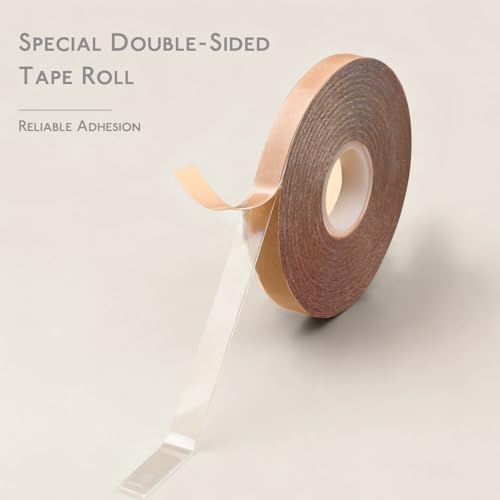 Image of WENNALIFE Hair Extension Tape Roll Double Sided, Transparent Tape for Hair Extensions, No Residue Tape in Tape Replacement Strong Adhesive Easy to Cut, 3 Yards x 0.3 Inch /Roll
