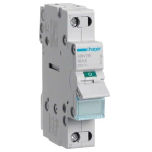 Hager Schaltermodul Grau 16A 230V SBN116, 230 V