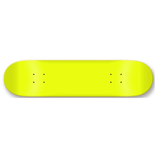 Moose Blank Skateboard Deck, Neon Yellow, 8-Inch