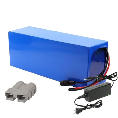 Lithium Battery Pack 72V 60Ah Rechargeable with Charger and BMS, Anderson Plug, for 1000W to 5600W Motor