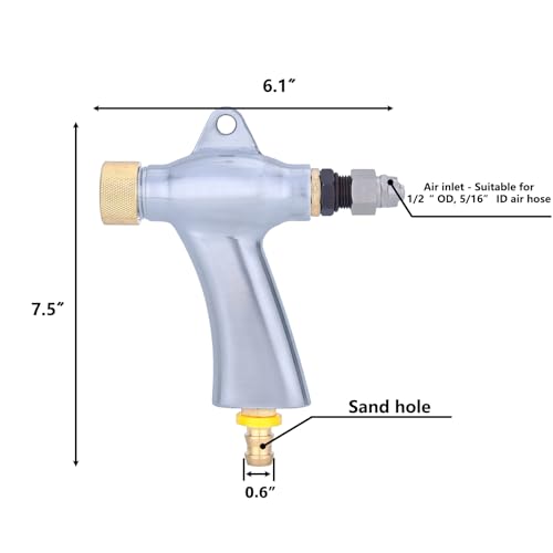 Image of Air Sandblaster Gun Blasting Gun for Sandblasting Cabinet for 990L /1200L Sand Blasting Cabinet Sandblaster Parts