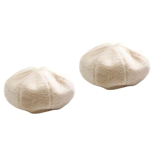 Bonnet d'hiver beige style vintage pour femme en polyester chaud