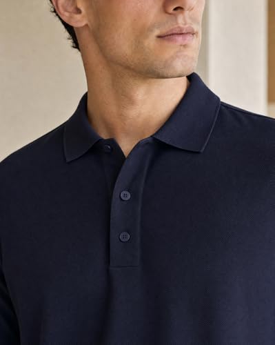 Image of NOBERO Men's Cotton Solid Regular Fit Polo Shirt