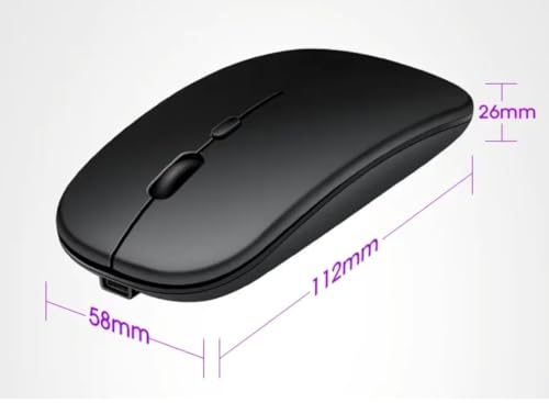 Image of Wireless Mouse, Bluetooth and 2.4G Dual Mode, Rechargeable (Black)