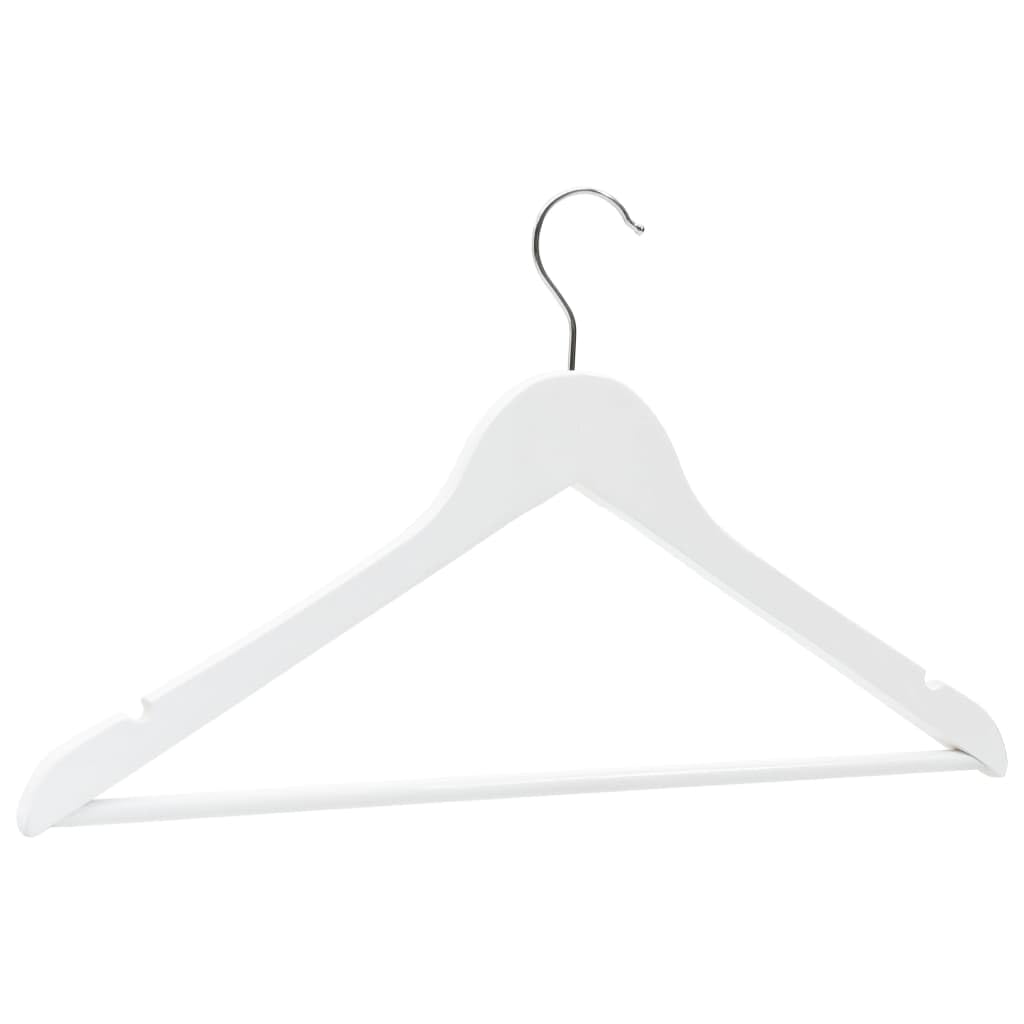 Genérico Juego de Perchas Ropa 50 uds Antideslizantes Madera Dura Blanco,Casa y jardín,Productos del hogar,Organización y Almacenamiento,Almacenamiento de Ropa y armarios,Perchas-289915