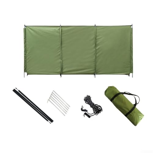 Parabrisas para estufa cortavientos de camping, 520 x 140 cm, 210D Oxford, refugio para tienda de campaña al aire libre, playa, picnic, senderismo, pantalla de viento plegable con accesorios