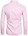 ZEROYAA Men's Long Sleeve Dress Shirt Solid Slim Fit Casual Business Formal Button Up Shirts with Pocket ZSSCL01 Pink Medium