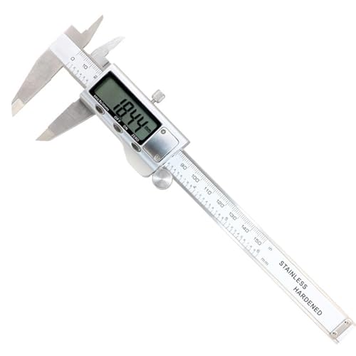 Electronic Digital Vernier Caliper, Stainless Steel Professional Metal Digital Caliper With Easy to Read Lcd Vernier Gauge for DIY Measuring Tools for Household and Industrial Use