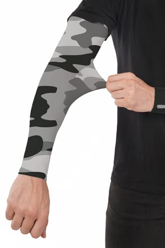 Image of Arm Sleeve For Men women Fully Stretchable Sun UV Ray Dust Protection Bike Riding Cycling Gloves Cricket Golf Football Soft Hand Gloves sleeves