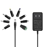 JOVNO 5V 3A 15W Multi Tips(8pcs) Switching Power Adapter, 100-240V AC to DC 5V Power Supply RGB LEDs...