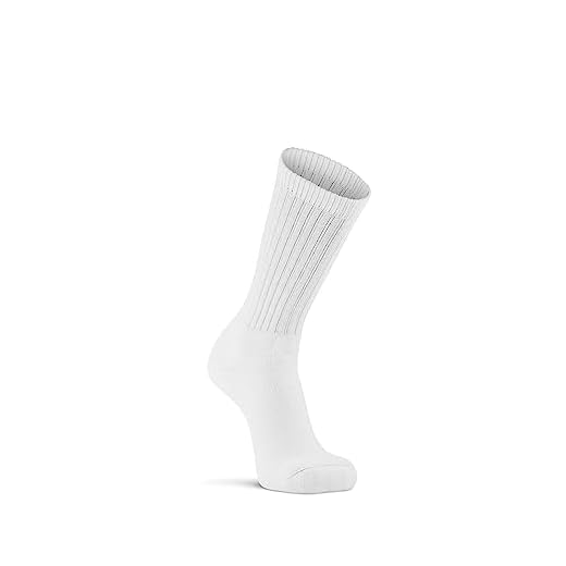 FoxRiver Standard Wick Dry Medium-Weight Sport Crew Socks, White, Large