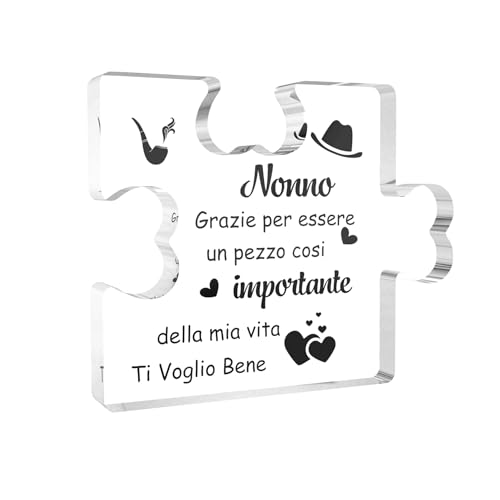 Lerdrtuin Regalo Nonno Natale Regali Nonni Idee Regalo Decorazioni in Acrilico Idee Regalo Nonno Regalo Nonno Compleanno Regalo 50 Anni Uomo Regalo Festa del papà Regali Festa dei Nonni