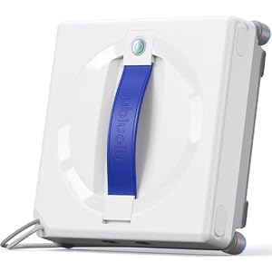 Lubluelu Fensterputzroboter 4 Eck-Reinigungsbürsten 8kPa Saugkraft