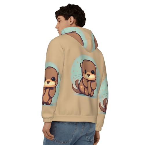 Sweat à capuche loutre pull décontracté idéal pour le voyage et les sorties