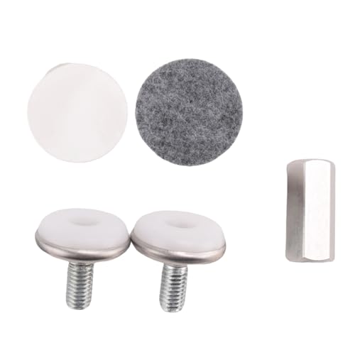 Yurhuit Herramienta AntivibracióN de de Cama Roscada Ajustable de 4 Piezas, Cabeceras de Cabecera Evitan Que Se Aflojen (Plata, 56 Mm - 76 Mm)