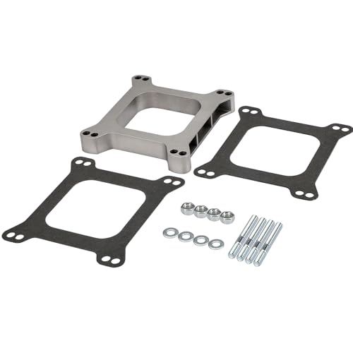 Pindex Carburetor Gaskets Spacer W/ 3/8 Vacuum Tube Compatible with Ford Mopar Holley