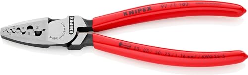 Knipex Crimpzange für Aderendhülsen mit Kunststoff überzogen 180 mm 97 71 180