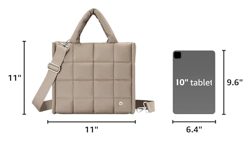 Image of WESTBRONCO Puffer Crossbody Bags for Women Quilted Tote Bag Puffy Weekender Overnight Bag Nylon Shoulder Handbag