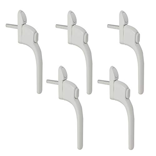 5er Set Fenstergriff Mit Druckknopf Balkontürgriff Kindersicherung Sicherheitsfenstergriff Aluminium Fenster Griff Weiß