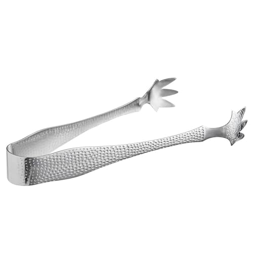 Salute! Metal Ice Tongs Silver
