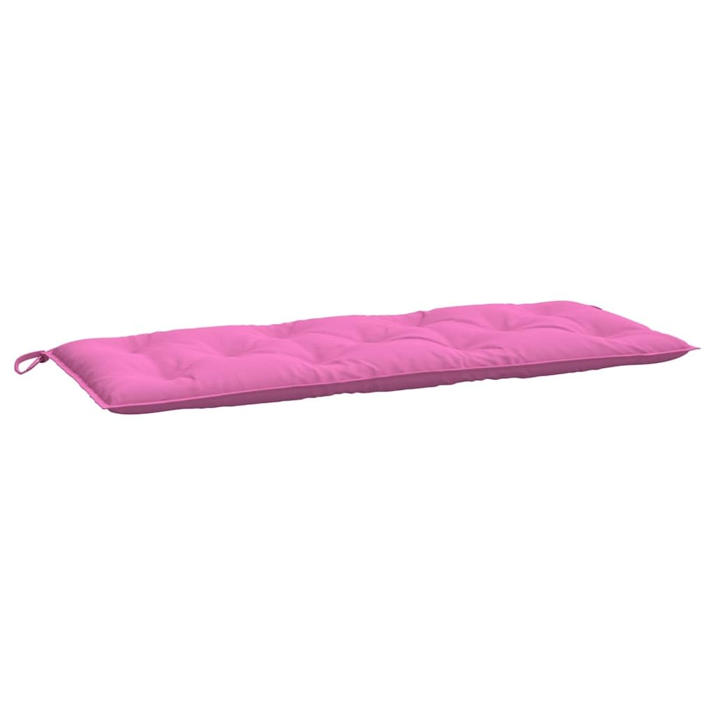 Cuscini per Panca da Giardino 2 pz Rosa 120x50x7 cm | Set imbottiture morbide con laccetti fissanti per panche da patio, terrazzo e soggiorno, ideali per decorare casa.
