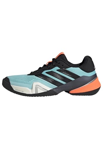 Image of adidas Mens Barricade 14 Tennis Sneakers Shoes - Black, Orange