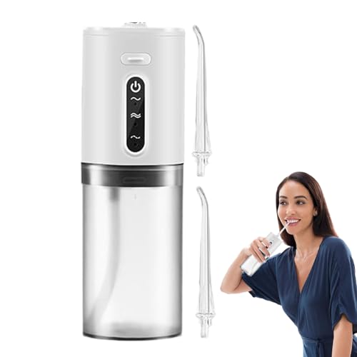 Irrigator portátil   Flosser   Water Flosser   Inalámbrico Electric Irrigator with 3 Flossing Modes   Rechargeable dentall Water Teeth Cleaner with USB Charging for Home Travel Gum Care