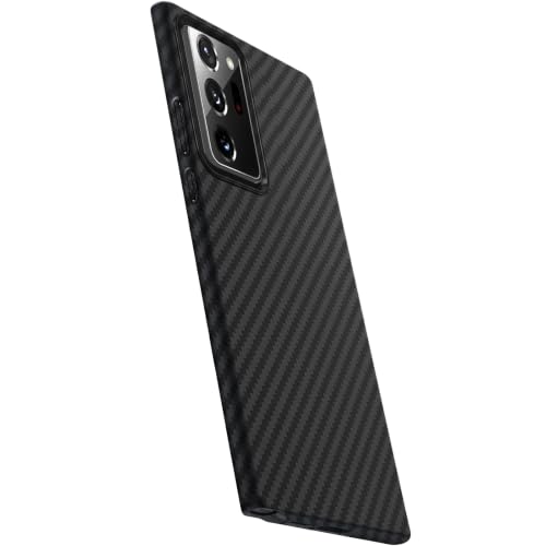 für Samsung Galaxy Note 20 Ultra Hülle Magnetisch mit Panzerglas Carbonfaser Optik Handyhülle Stoßfeste Schutzhülle Slim Case Cover für Samsung Note 20 Ultra Kamera- und Displayschutz