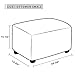 Easy-Going Stretch Ottoman Cover Length 20-30in Folding Storage Stool Furniture Protector Soft Rectangle slipcover with Elastic Bottom(Ottoman Small,Dark Grey)
