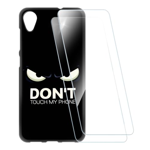 ESCAMOT Funda Estampada + 2 Protectores de Pantalla Vidrio Templado Compatible con ASUS Zenfone Live L1 ZA550KL, Carcasa Suave Antigolpes y Película HD (No Tocar)