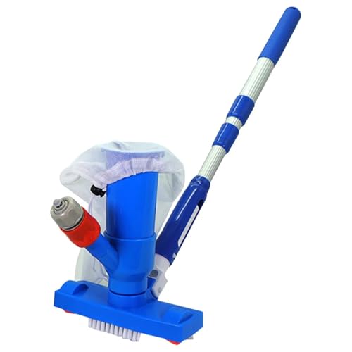 Kit Limpieza Piscina Herramienta de limpieza de piscinas Kit de mantenimiento de limpiador de piscinas portátil de plástico desmontable para estanque, fuente y piscina Set de Limpieza para Piscina(A)