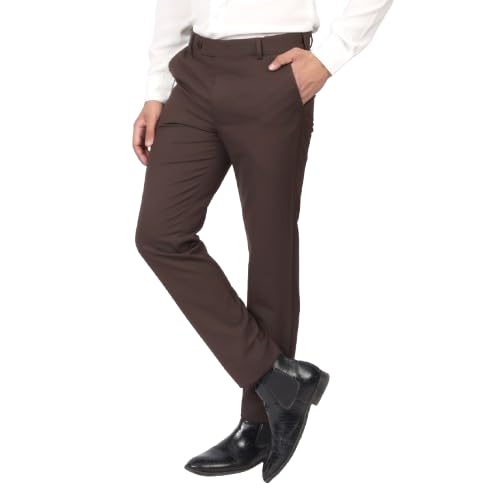 pantmark Formal Pant for Man Slim Fit Stretchable Wrinkle Free Office Wear Men Grey Trousers Pants | Men's Pants with Extension Waistband-picture-25