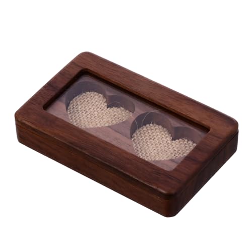 LALADEFIEE Heart-shaped Jewelry Box with Concave Design for Rings and Necklaces Space-saving Jewelry Display Case Fashionable Couple Ring Box for Valentine S Day