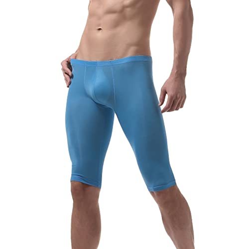 Mens Ice Silk Underwear Boxer Low Rise Short Leggings Base Layer Sports Bottom3