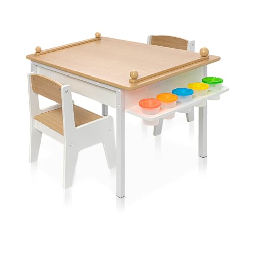 image for Milliard 2-in-1 Kids Art Table and Chair Set – Activity Table with S