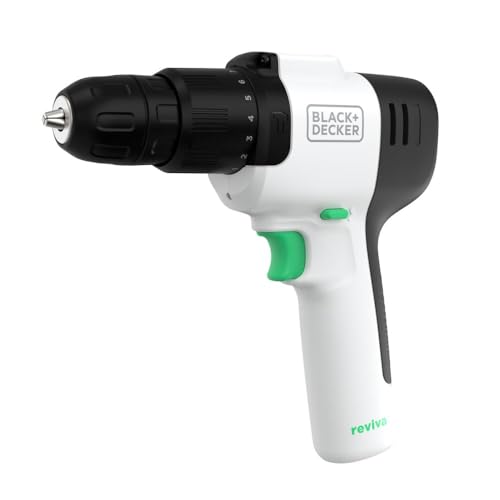 BLACK+DECKER Black e Decker Reviva 12V Akku-BohrmaschineSchrauberSchlagbohrmaschine - REVHD12C-QW, Schwarz – Ansicht 1