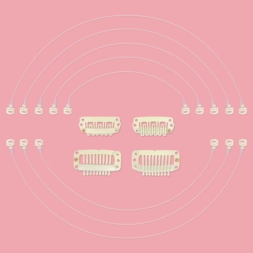 Image of WENNALIFE Adjustable Invisible Wire Hair Extension Kit, Blonde, 8 Wires