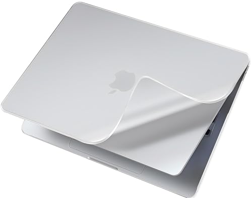 NPUOLS Cover in PP Morbida Opaca per MacBook Air 13,6' 2026-2022 M5 M4 M3 M2 A3449 A3240 A3113 A2681, Leggero e Perfettamente Adattato, Custodia Protettiva in Plastica+Tastiera EU, Bianco Opaco