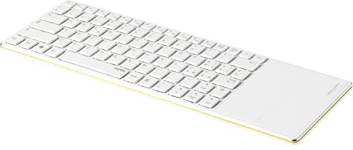 Rapoo 12910 E6700 Tastiera Bluetooth 3.0 Multimediale, 82 Tasti e Touchpad, Inox, Layout Italiano, Bianco