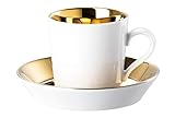 Arzberg Rosenthal Tric - Gold titanisiert - Espresso/Mokkatasse - Porzellan - 2-teilig