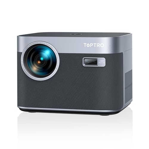 TOPTRO 4K Projector WiFi Bluetooth Projector with Android, Video Projector Full HD 1080P 50% Zoom Home Cinema Projector