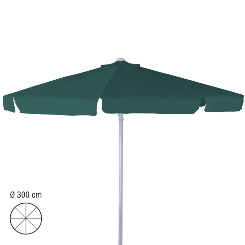 VERDELOOK Ombrellone in Alluminio e Poliestere, 3x3 m, Verde Scuro