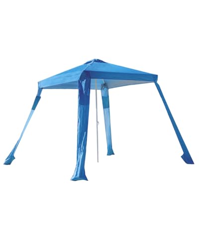 SUN & SURF Gran Sombrilla Cuadrada, Carpa de Playa 180x180 cm Con Mástil Inclinable, Ventilación, Sacos de Arena, Estabilidad Máxima y Sombra Perfecta, protección UPF50+