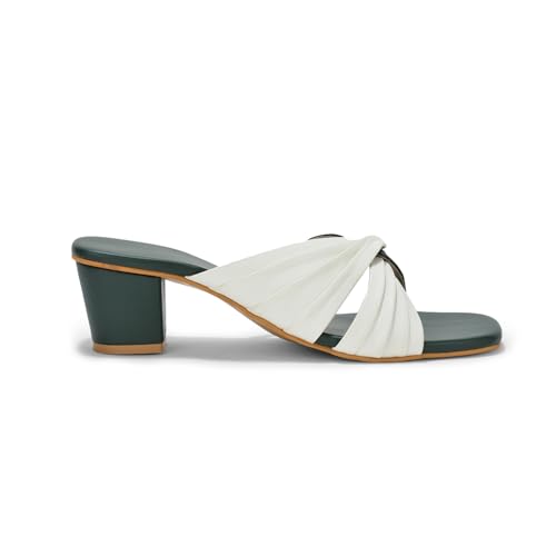 Image of Stylish Womens Synthetic Leather Heels | 2 Inch Heels Sandal for Womens & Girls | Comfortable & Lightweight Footwear