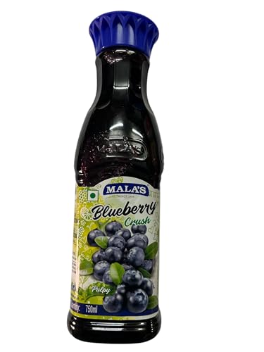 Image of Mala's, Blue Berry Crush, 750 millilitre (Pack of 3)